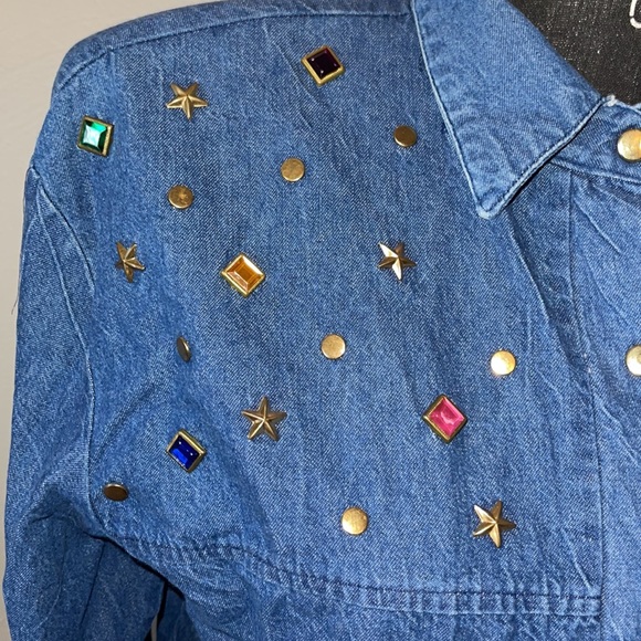 Elizabeth blue Jean vintage top - Picture 3 of 3